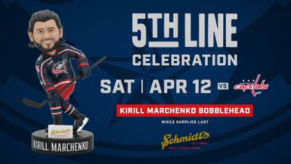 blue jackets 5th line appreciation marchenko bobblehead